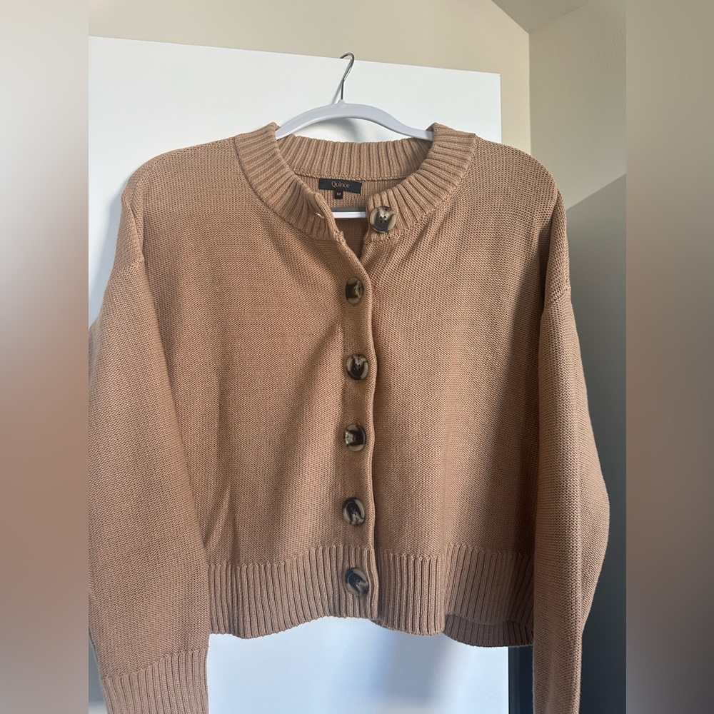 NWOT Quince 100% Organic Cotton Cropped Sweater